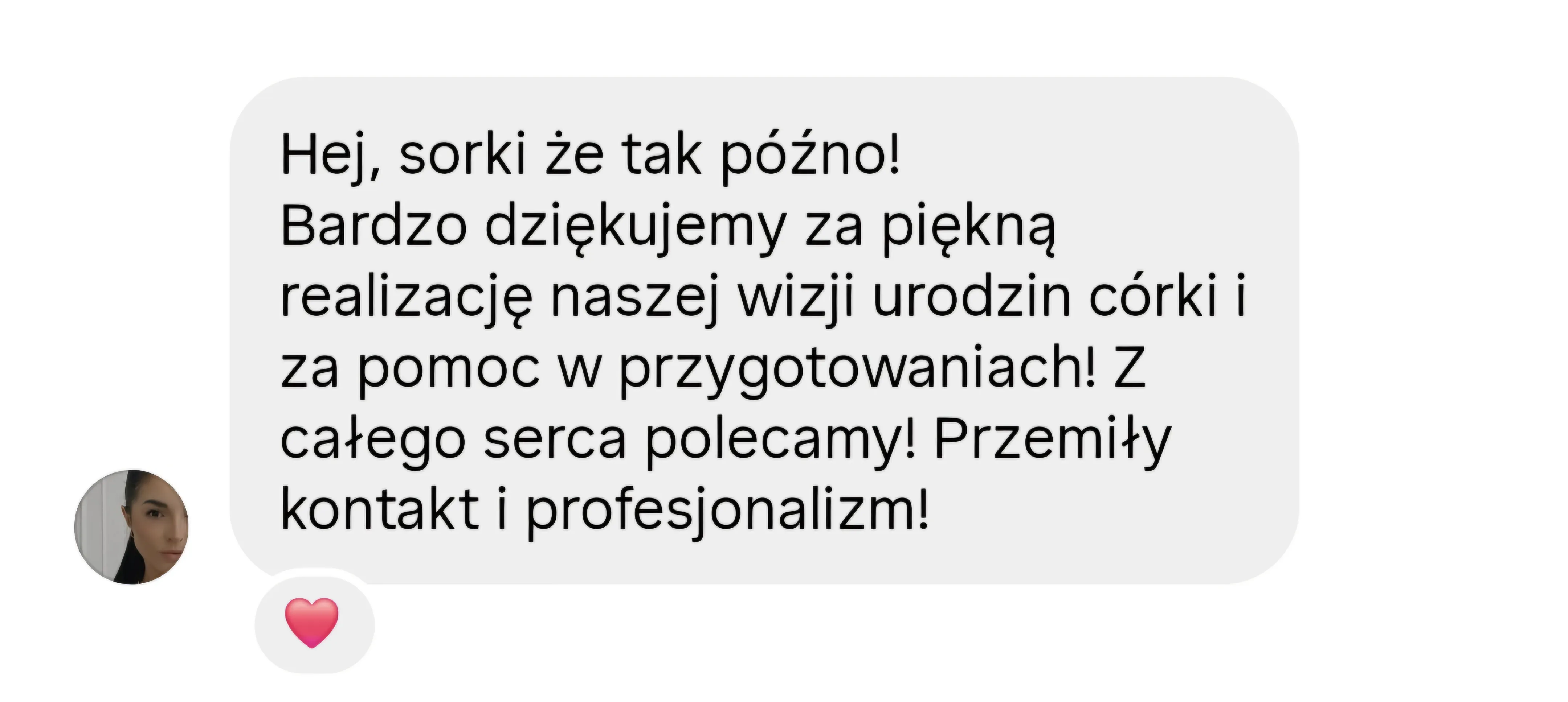 Pozytywna opinia klientki o Granda Event Planner – recenzja 10