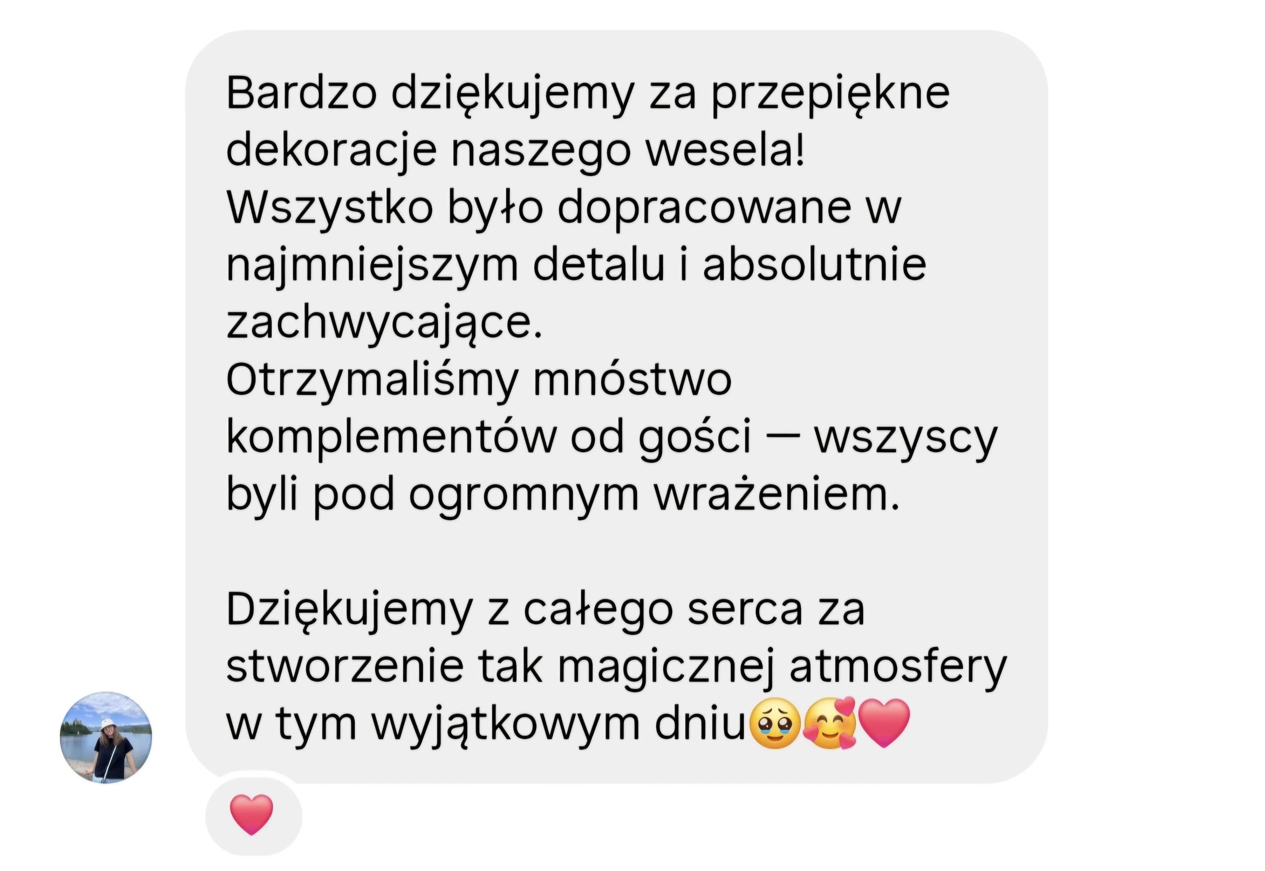 Pozytywna opinia klientki o Granda Event Planner – recenzja 12